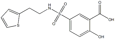 2-hydroxy-5-{[2-(thiophen-2-yl)ethyl]sulfamoyl}benzoic acid Struktur