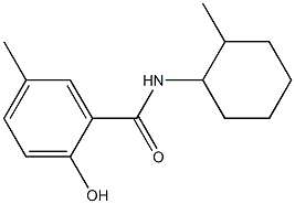 2-hydroxy-5-methyl-N-(2-methylcyclohexyl)benzamide 化学構造式