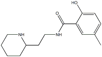 2-hydroxy-5-methyl-N-(2-piperidin-2-ylethyl)benzamide,,结构式