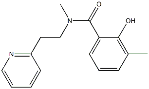 2-hydroxy-N,3-dimethyl-N-[2-(pyridin-2-yl)ethyl]benzamide 结构式