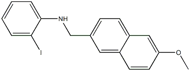 2-iodo-N-[(6-methoxynaphthalen-2-yl)methyl]aniline,,结构式