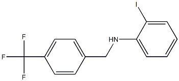 2-iodo-N-{[4-(trifluoromethyl)phenyl]methyl}aniline Structure