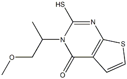 2-mercapto-3-(2-methoxy-1-methylethyl)thieno[2,3-d]pyrimidin-4(3H)-one Structure