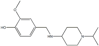 2-methoxy-4-({[1-(propan-2-yl)piperidin-4-yl]amino}methyl)phenol,,结构式
