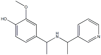 2-methoxy-4-(1-{[1-(pyridin-3-yl)ethyl]amino}ethyl)phenol,,结构式