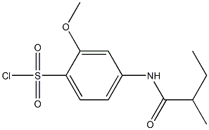2-methoxy-4-(2-methylbutanamido)benzene-1-sulfonyl chloride,,结构式