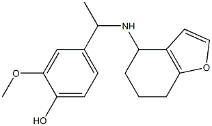 2-methoxy-4-[1-(4,5,6,7-tetrahydro-1-benzofuran-4-ylamino)ethyl]phenol 结构式