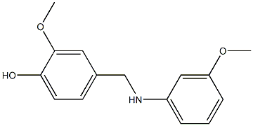 2-methoxy-4-{[(3-methoxyphenyl)amino]methyl}phenol,,结构式