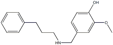 2-methoxy-4-{[(3-phenylpropyl)amino]methyl}phenol Struktur
