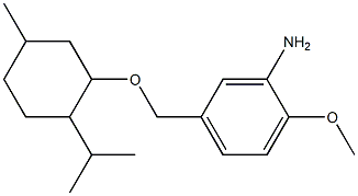 2-methoxy-5-({[5-methyl-2-(propan-2-yl)cyclohexyl]oxy}methyl)aniline Structure