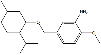 2-methoxy-5-({[5-methyl-2-(propan-2-yl)cyclohexyl]oxy}methyl)aniline 结构式