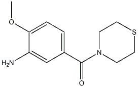 2-methoxy-5-(thiomorpholin-4-ylcarbonyl)aniline Struktur