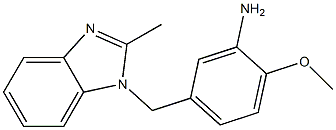 2-methoxy-5-[(2-methyl-1H-1,3-benzodiazol-1-yl)methyl]aniline 结构式