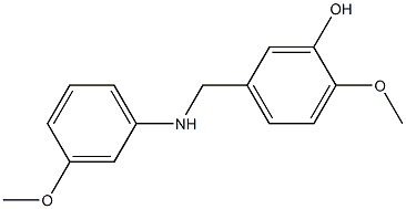 2-methoxy-5-{[(3-methoxyphenyl)amino]methyl}phenol,,结构式