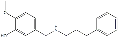 2-methoxy-5-{[(4-phenylbutan-2-yl)amino]methyl}phenol 结构式