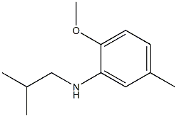 2-methoxy-5-methyl-N-(2-methylpropyl)aniline 结构式