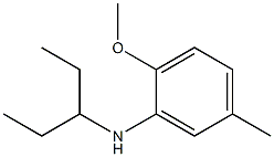 2-methoxy-5-methyl-N-(pentan-3-yl)aniline,,结构式