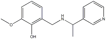 2-methoxy-6-({[1-(pyridin-3-yl)ethyl]amino}methyl)phenol Struktur
