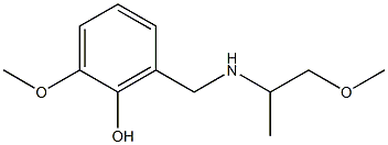 2-methoxy-6-{[(1-methoxypropan-2-yl)amino]methyl}phenol Struktur