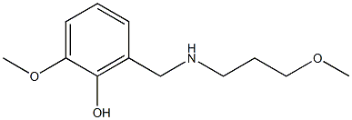 2-methoxy-6-{[(3-methoxypropyl)amino]methyl}phenol Struktur