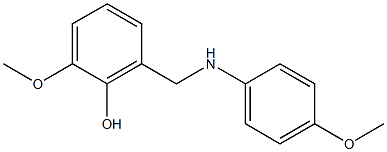 2-methoxy-6-{[(4-methoxyphenyl)amino]methyl}phenol Struktur