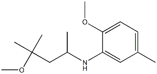 2-methoxy-N-(4-methoxy-4-methylpentan-2-yl)-5-methylaniline,,结构式