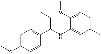 2-methoxy-N-[1-(4-methoxyphenyl)propyl]-5-methylaniline,,结构式