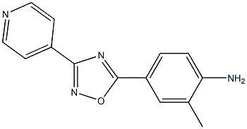 2-methyl-4-[3-(pyridin-4-yl)-1,2,4-oxadiazol-5-yl]aniline 化学構造式