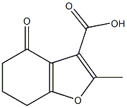 2-methyl-4-oxo-4,5,6,7-tetrahydro-1-benzofuran-3-carboxylic acid 化学構造式