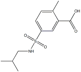 2-methyl-5-[(2-methylpropyl)sulfamoyl]benzoic acid 化学構造式