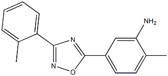 2-methyl-5-[3-(2-methylphenyl)-1,2,4-oxadiazol-5-yl]aniline 结构式