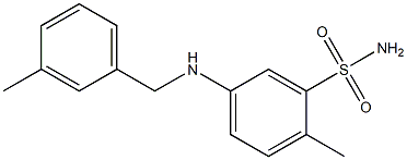 2-methyl-5-{[(3-methylphenyl)methyl]amino}benzene-1-sulfonamide Structure