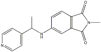 2-methyl-5-{[1-(pyridin-4-yl)ethyl]amino}-2,3-dihydro-1H-isoindole-1,3-dione,,结构式
