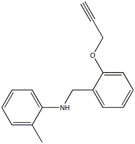 2-methyl-N-{[2-(prop-2-yn-1-yloxy)phenyl]methyl}aniline Struktur