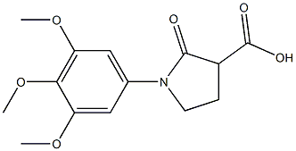 2-oxo-1-(3,4,5-trimethoxyphenyl)pyrrolidine-3-carboxylic acid 结构式