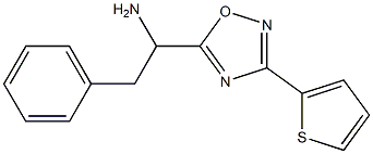 2-phenyl-1-[3-(thiophen-2-yl)-1,2,4-oxadiazol-5-yl]ethan-1-amine Struktur