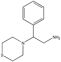 2-phenyl-2-(thiomorpholin-4-yl)ethan-1-amine,,结构式