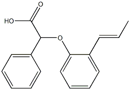 2-phenyl-2-[2-(prop-1-en-1-yl)phenoxy]acetic acid Struktur