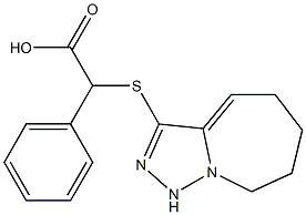 2-phenyl-2-{5H,6H,7H,8H,9H-[1,2,4]triazolo[3,4-a]azepin-3-ylsulfanyl}acetic acid,,结构式