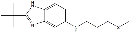 2-tert-butyl-N-[3-(methylsulfanyl)propyl]-1H-1,3-benzodiazol-5-amine 化学構造式