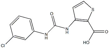 3-({[(3-chlorophenyl)amino]carbonyl}amino)thiophene-2-carboxylic acid,,结构式