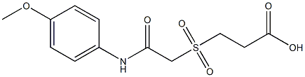 3-({[(4-methoxyphenyl)carbamoyl]methane}sulfonyl)propanoic acid,,结构式