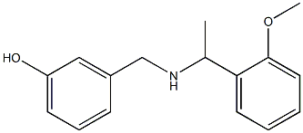 3-({[1-(2-methoxyphenyl)ethyl]amino}methyl)phenol Struktur