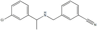3-({[1-(3-chlorophenyl)ethyl]amino}methyl)benzonitrile,,结构式