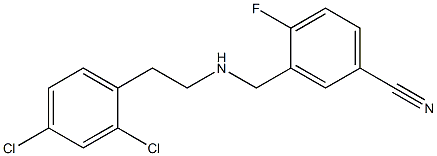 3-({[2-(2,4-dichlorophenyl)ethyl]amino}methyl)-4-fluorobenzonitrile Structure