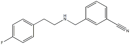 3-({[2-(4-fluorophenyl)ethyl]amino}methyl)benzonitrile Structure