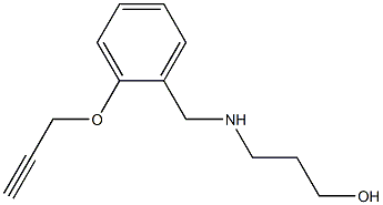 3-({[2-(prop-2-yn-1-yloxy)phenyl]methyl}amino)propan-1-ol,,结构式