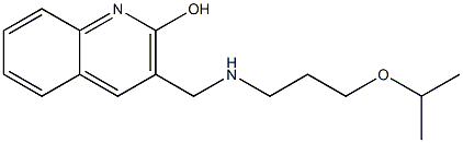 3-({[3-(propan-2-yloxy)propyl]amino}methyl)quinolin-2-ol,,结构式