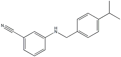 3-({[4-(propan-2-yl)phenyl]methyl}amino)benzonitrile 化学構造式