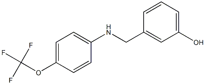 3-({[4-(trifluoromethoxy)phenyl]amino}methyl)phenol 结构式